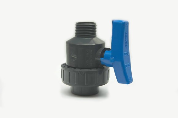 Zawór kulowy PVC  3/4''gw.z-w/śrubunek