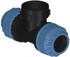 Trójnik PE 25 x 3/4"gw x 25 złączka do rur Pe skręcana